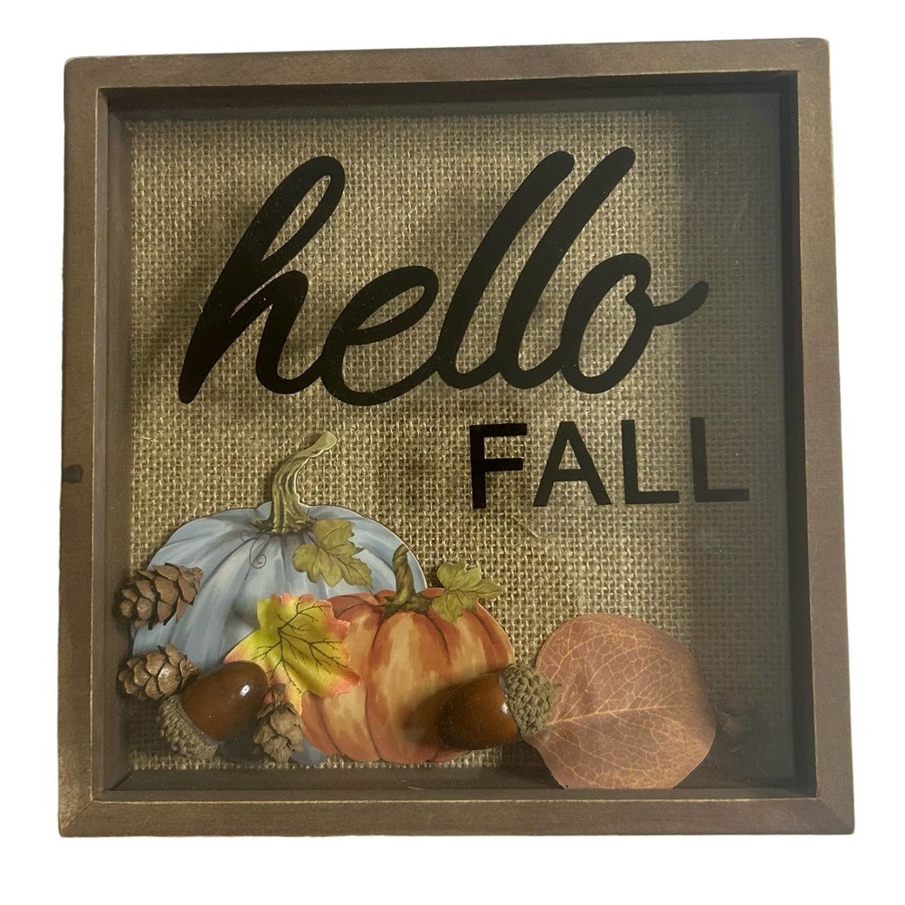 Fall and Autumn Wood Decoration for Home " Hello Fall" - Picture 3 of 11